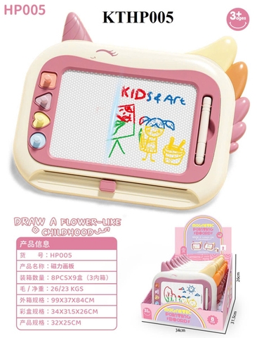 KTHP005 HỘP BẢNG XÓA NGỰA PONY 8C (LỐC 8C TÍNH CÁI) MAGNETIC PAINTING BOARD 34X31.5X26