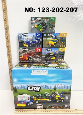 123-202-207 HỘP LOGO RÁP XE HƠI, MOTO, CT ĐUA 20C 5 IN 1 40-51 MIẾNG (LỐC 20C TÍNH LỐC) CITY 123-202/203/205/206/207