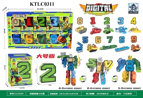KTLC0311 HỘP RÁP ROBO SỐ BIẾN HÌNH XE DIGITAL 54.5X6.8X32 (CHỮ SỐ)