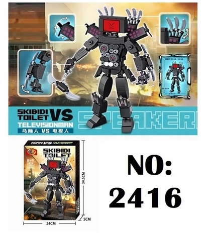 2416 HỘP LOGO RÁP ROBO TOILET 330 MIẾNG SKIBIDI TOILET VS TELEVIONMAN