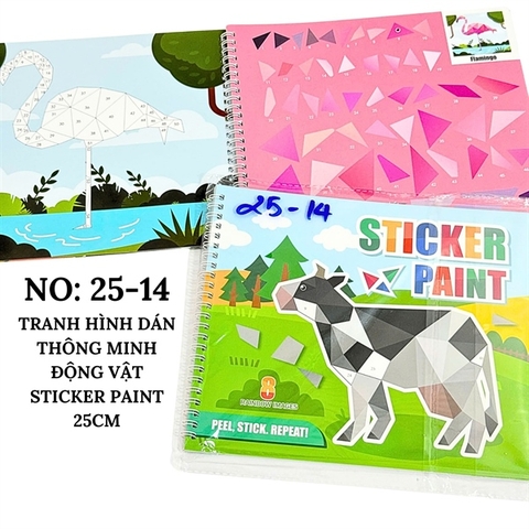 TRANH HÌNH DÁN THÔNG MINH ĐỘNG VẬT STICKER PAINT 25CM