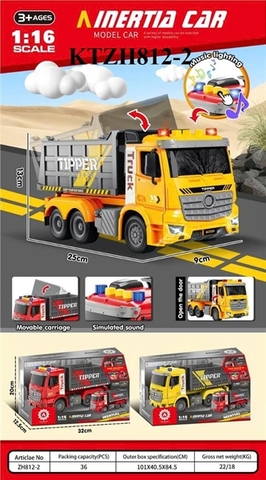 KTZH812-2 HỘP XE CT BEN PIN NHẠC ĐÈN TL 116 INERTIA CAR (KHÔNG MẶT KIẾNG) 32X12.5X20