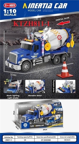 ZH811-1 HỘP XE CT TRỘN PIN NHẠC ĐÈN, PHUN KHÓI TL 110 INERTIA CAR (KHÔNG MẶT KIẾNG)