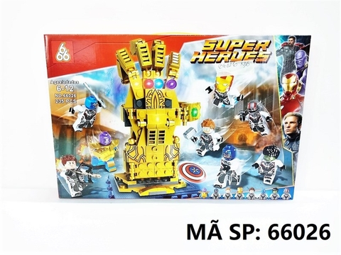 66026 HỘP LOGO RÁP BÀN TAY SN SUPER HEROES 235 MIẾNG