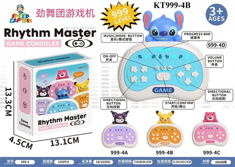 KT999-4B HỘP TRÒ CHƠI MÁY CHƠI GAME RHYTHM MASTER PIN (KUROMI, GẤU DẤU, POKEMON, STITCH) RHYTHM MASTER 13.1X4.5X13.3 999-4A-4B-4C
