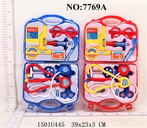 7769A VĨ ÉP VALI BÁC SĨ TAI NGHE+ MẮT KIẾNG+ ỐNG TIÊM+ KÉO (2 MÀU)