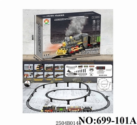 699-101A HỘP ĐƯỜNG RAY XE LỬA PIN PHUN KHÓI TRAIN RETRO