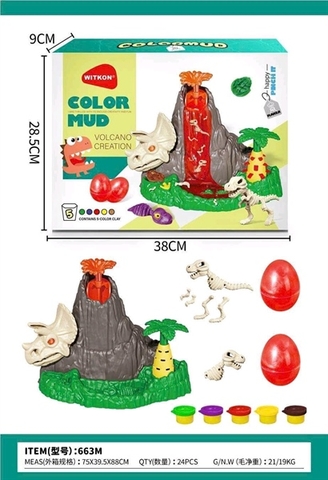 663M HỘP TRÒ CHƠI NÚI LỬA PHUN TRÀO KHỦNG LONG+ TRỨNG COLOR MUD