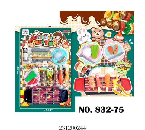 832-75 VĨ BẾP LÒ NƯỚNG BBQ+ ĐỒ NƯỚNG BBQ DELICIOUS FOOD TIME 2288-75