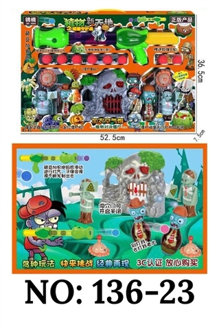 136-23 HỘP X_ THỤT BANH ZOMBIES+ 8C BANH+ NHÀ GIAM+ 4C MA