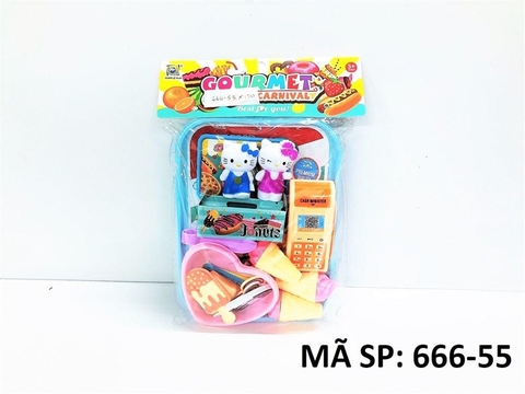 666-55 TÚI BẾP KHÂY KEM + 2C MÈO KITTY + MÁY QUÉT THẺ POS (PVC)