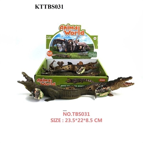 KTTBS031 HỘP THÚ CÁ SẤU MỀM 6C (LỐC 6C TÍNH CÁI) ANIMAL WORLD 23.5X22X8.5