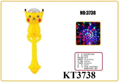 KT3738  TÚI CÂY QUAY CHÂU XOAY POKEMON PIN NHẠC ĐÈN (OPP) 33X8.3
