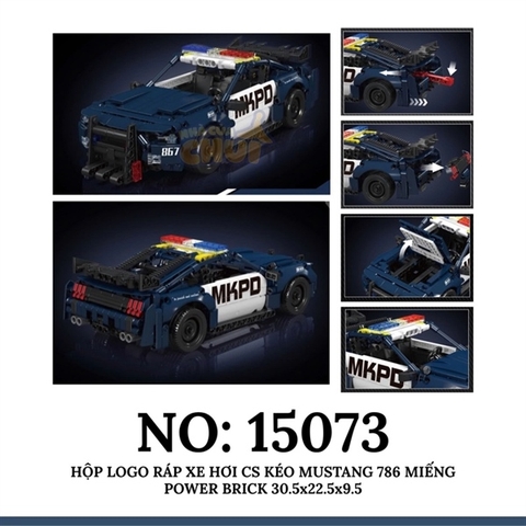 KT15073 HỘP LOGO RÁP XE HƠI CS KÉO MUSTANG BIẾN HÌNH 786 MIẾNG POWER BRICK