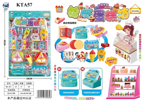 KTA57 VĨ BẾP MÁY TÍNH TIỀN SIÊU THỊ+ TỦ LẠNH+ BÀN+ 4 GHẾ+ BÁNH KEM DÍNH+ KEM+ 1C GẤU 28X45