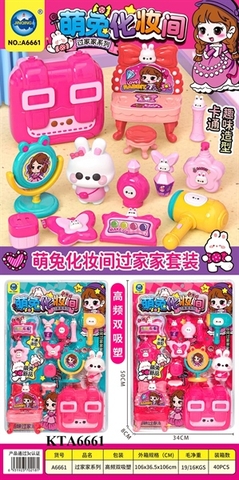 KTA6661 VĨ ÉP TRANG ĐIỂM+ BÀN TRANG ĐIỂM+ GHẾ+ BALO+ GƯƠNG+ MÁY SẤY+ PHẤN+ NƯỚC HOA+ 1C THỎ 34X8X50