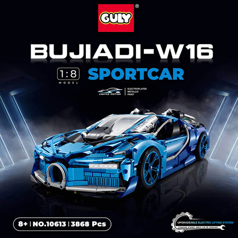 10613 HỘP LOGO RÁP XE HƠI BUGATTI 3762 MIẾNG TL 18 BUJIADI-W16 24CMX60.6CMX28.5CM (PHIÊN BẢN GIỚI HẠN MẠ ĐIỆN)