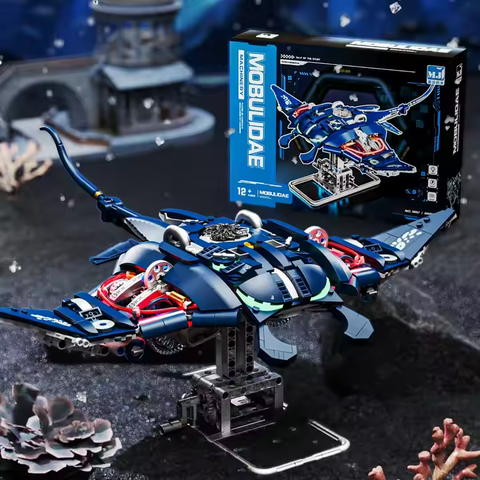 13057  HỘP LOGO RÁP CÁ ĐUỐI MANTA CƠ KHÍ 966 MIẾNG MOBULIDAE (CÓ ĐK)