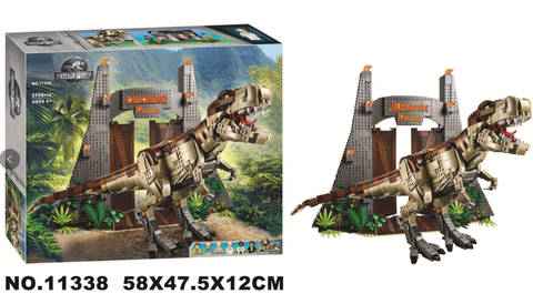 11338  HỘP LOGO RÁP KHỦNG LONG Tyrannosaurus Rex 3156 MIẾNG