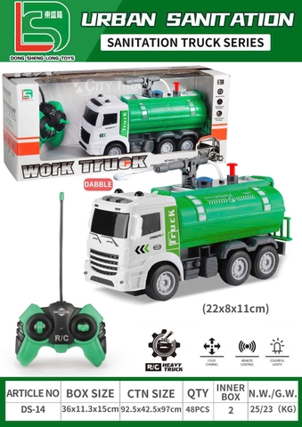 KTDS-14 HỘP XE CT BỒN ĐK 5 Đ.TÁC, KHÔNG SẠC WORK TRUCK 36X11.3X15 (XE RÁC)