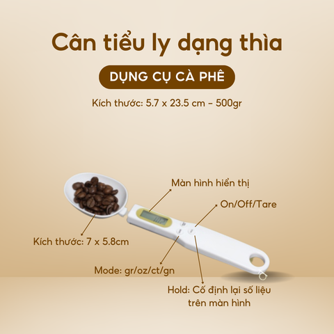 Cân Tiểu Ly Điện Tử Dạng Thìa