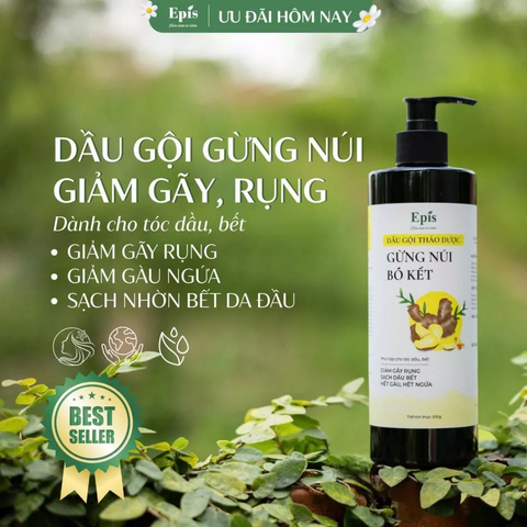 Dầu gội thảo dược Gừng núi bồ kết Epis