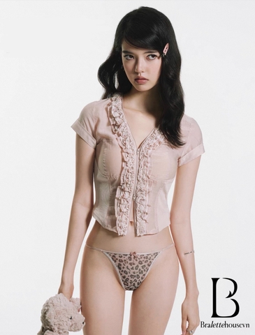 Quần dây ren Beoli Panties phối dây chéo đính nơ Bralettehousevn