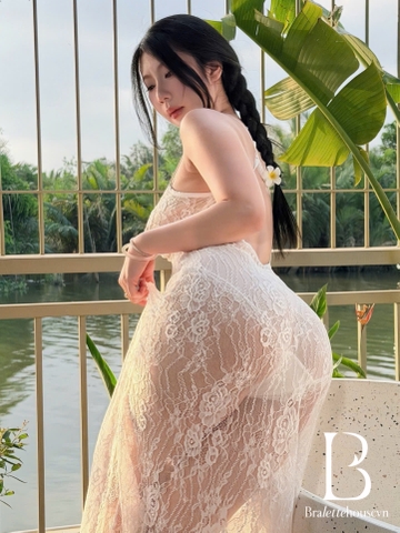 Váy ngủ full ren xuyên thấu Melin Dress khoét lưng gợi cảm quyến rũ Bralettehousevn