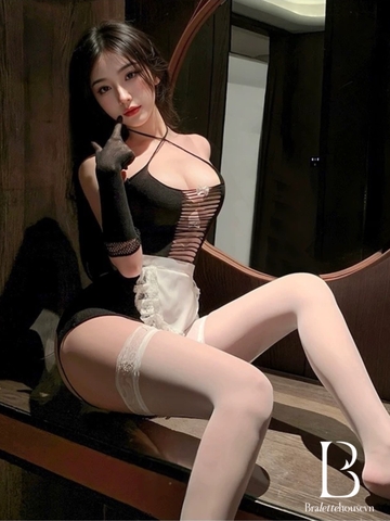 [HOISERY] Tất vớ toàn thân nữ Maidy Bodystock PK2604 dáng váy kèm tạp dề ôm co giãn tốt siêu tôn dáng Bralettehousevn