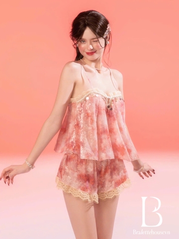 Set bộ đồ áo dây kèm quần short Clam Set có mút sẵn