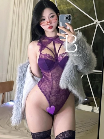 Bộ đồ liền thân nữ Milky Way Bodysuit S2333 phối ren tinh tế quyến rũ gợi cảm có gọng mút Bralettehousevn