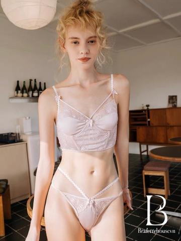 [𝐂𝐡𝐞 𝐭𝐞̂𝐧-🔥 tốc] S1876 Sanremo Corset nữ áo có mút sẵn kèm quần dây ren sexy cao cấp sang trọng gợi cảm bộ Bralettehouse