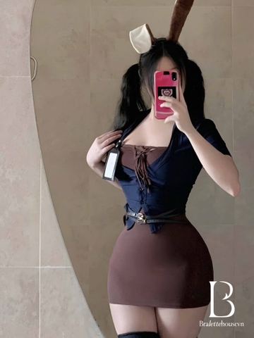 [KÈM CÀI] Bộ đồ Cosplay cảnh sát Police Bunny Set S2524 thỏ váy ôm sát tôn dáng kín đáo trẻ trung Bralettehousevn