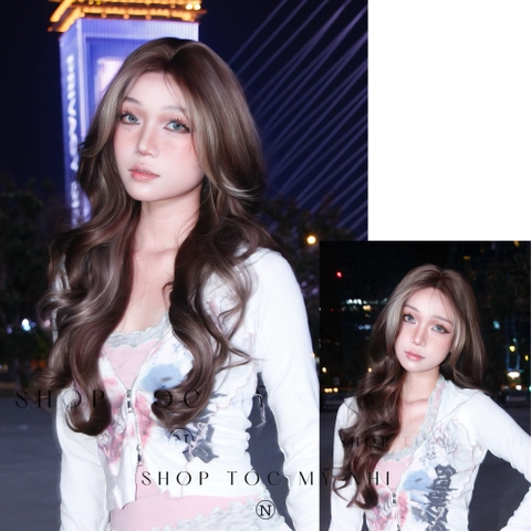 Tóc Giả Dệt Kim Hai Mái Bay Xoăn Layer NY01 Hai Mái Bay Xoăn Layer