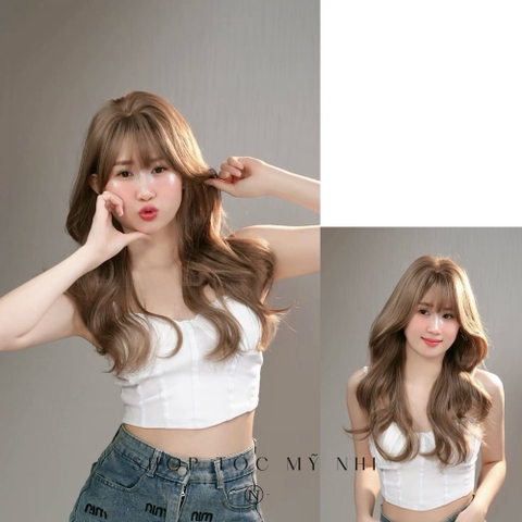Tóc Giả Dệt Kim Mái Thưa Xoăn Layer CH007 50cm