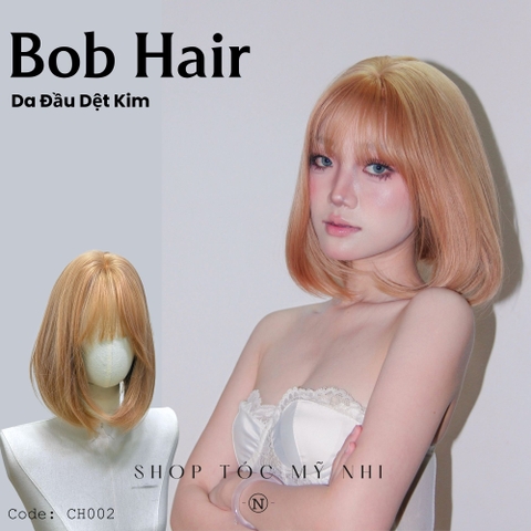 Tóc Giả Nguyên Đầu Dệt Kim Mái Thưa Ngắn Baby CH002