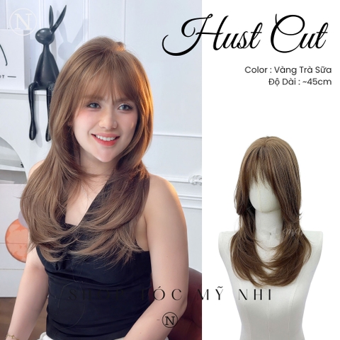 Tóc Giả Dệt Kim Hust Cut Mái Thưa Hàn Quốc Màu Tóc Vàng Trà c-dk-1202(N2-DZ-33)