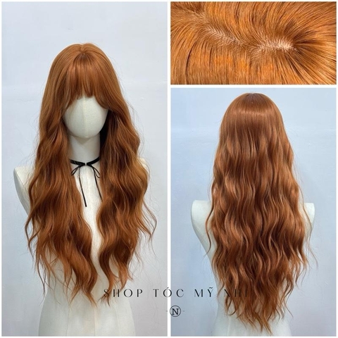 Tóc Giả Mỹ Nhi Da Đầu Dệt Kim CH011 Xù hippie dài