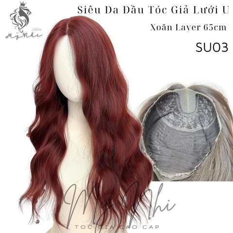 Siêu Da Đầu Lưới U SU03 Tóc Giả Xù Sóng