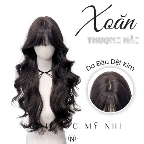 Tóc Giả Dệt Kim Mái Thưa Xoăn Thượng Hải NG01 65cm