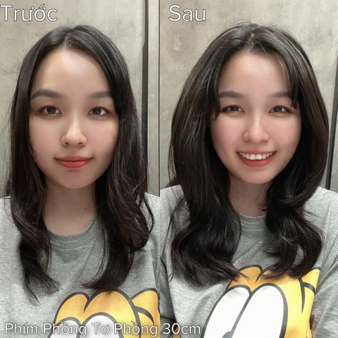 Phím Phồng 30cm Tóc Giả Tơ Dập Phồng Nhẹ Tiện ích mở rộng Phụ nữ