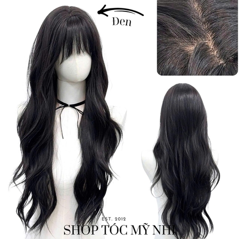 Tóc Giả Nguyên Đầu Dệt Kim Mái Thưa Xoăn Lơi Nhe CH010 65cm
