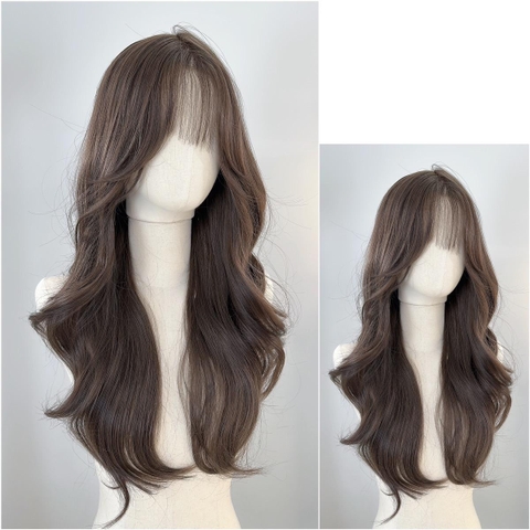 Siêu Da Đầu Tóc Giả Lưới T Mái Thưa Xoăn Layer CC02 60cm