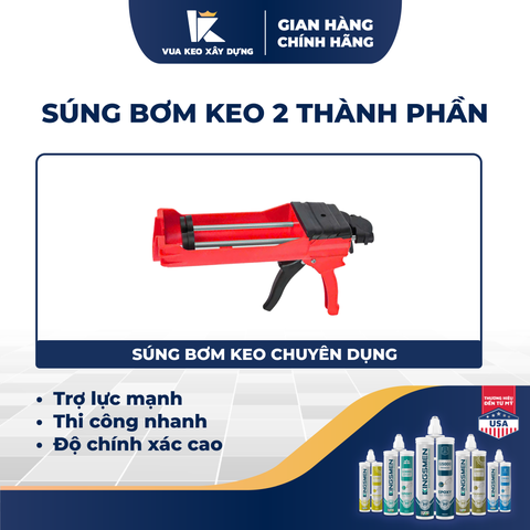Súng Bơm Keo Chuyên Dụng - Keo Ron Gạch Kingsmen