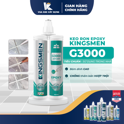 Keo Ron Gạch Kingsmen G3000 Tiêu Chuẩn - Sử Dụng Trong Nhà