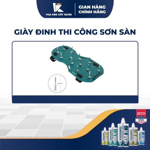 Giày đinh guốc đinh thi công sàn sơn epoxy thi công chống thấm, sơn sàn tự san phẳng