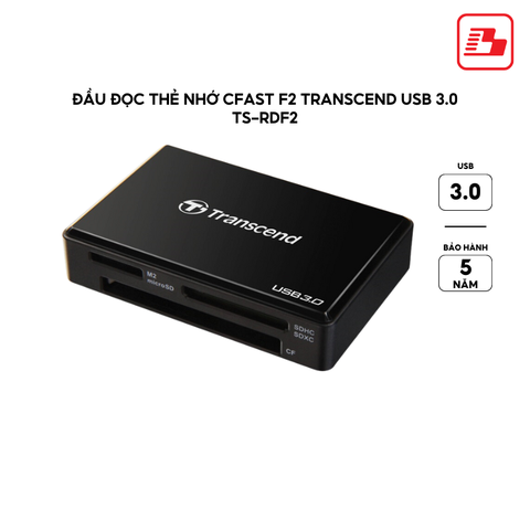 Đầu đọc thẻ nhớ CFast USB 3.0/3.1 Transcend TS-RDF2 - Bảo hành 2 năm