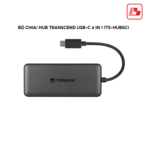 Bộ chia/ Hub Transcend USB-C 6 in 1 TS-HUB5C - Bảo hành 2 năm
