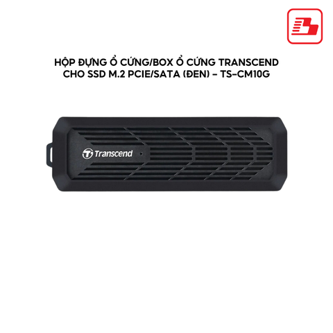 Hộp đựng / Box ổ cứng SSD M.2 PCIe / SATA Transcend TS-CM10G (đen) - Bảo hành 2 năm