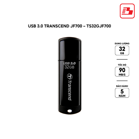 USB 3.0 Transcend Jet Flash 700 32GB 5Gbps TS32GJF700 - Bảo hành 5 năm